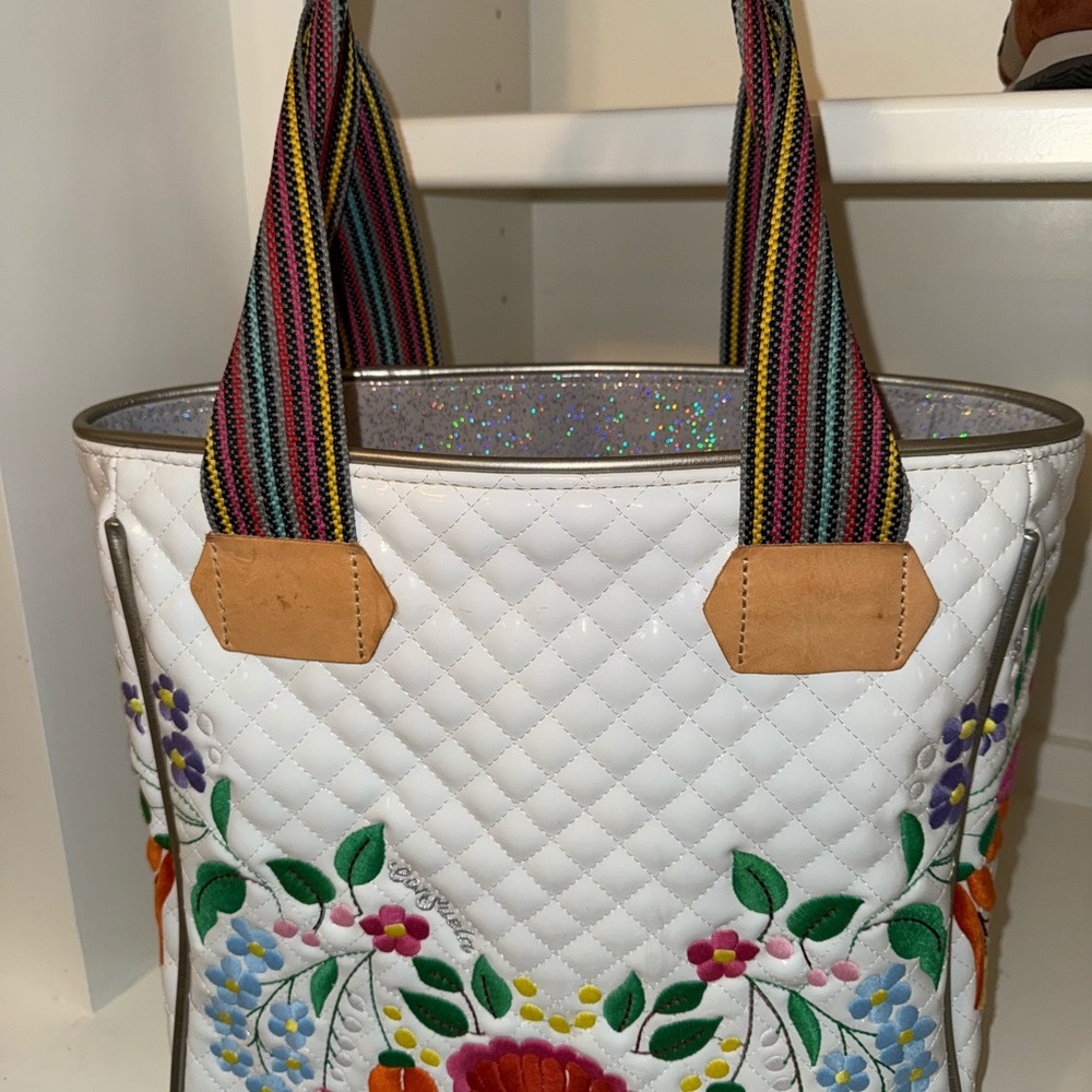 Consuela Floral Embroidered Tote Bag